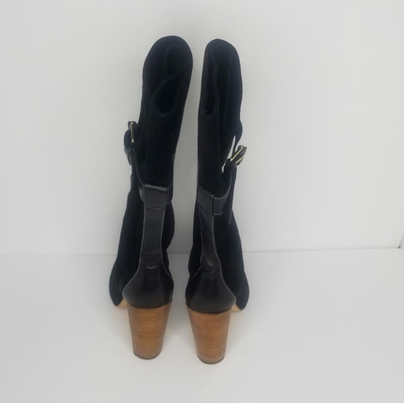 Boutique 9 BTGalen Black Suede Leather Boots 6.5 - Picture 6 of 14